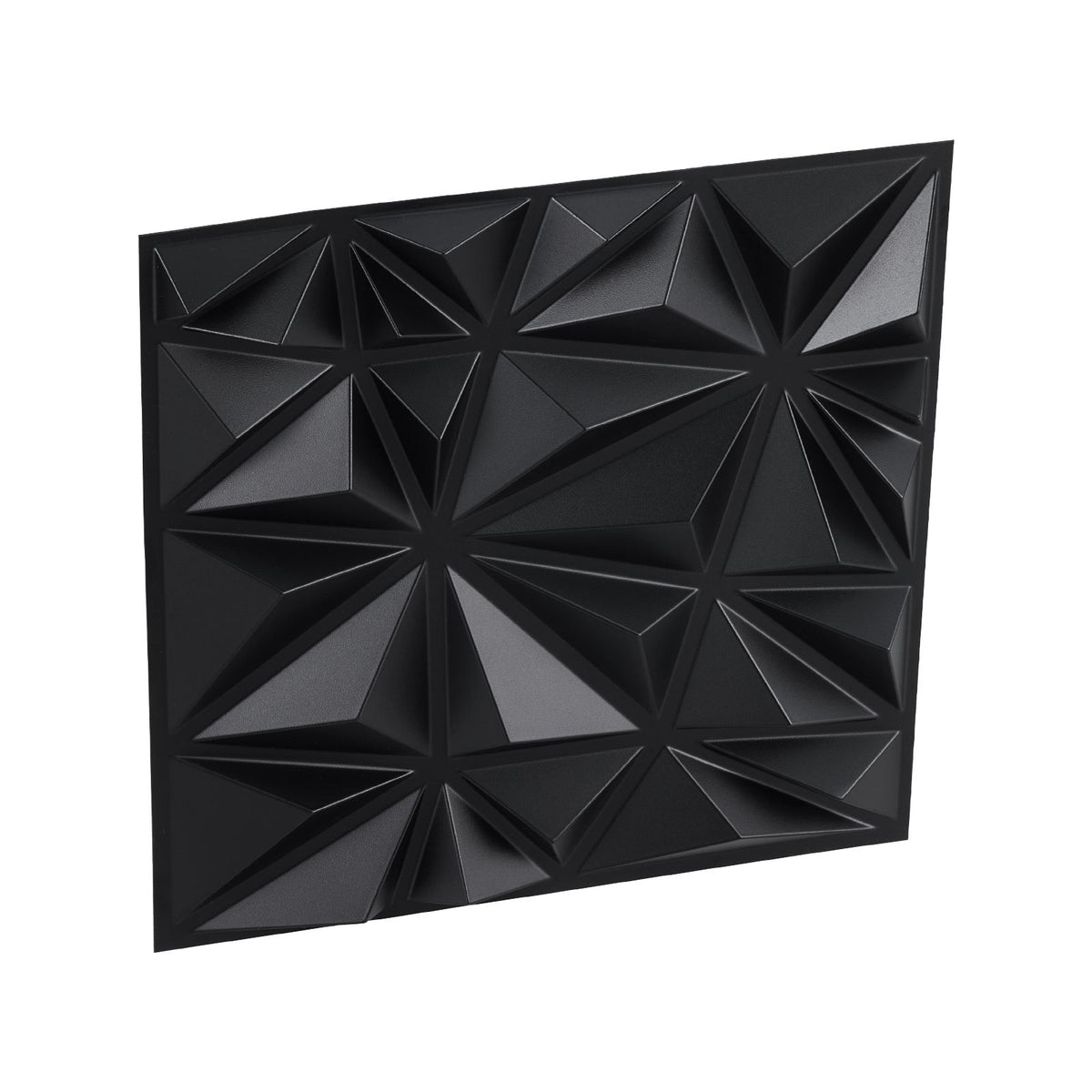 3D Wall Panels, 33-Pack 30 x 30 cm PVC Modern Art Minimalist Diamond Tiles, 2.97 m² Coverage Accent Wall Panel, Interior Home Decor for Ceiling, Bedroom, Living Room, Gaming Room, Matte Black