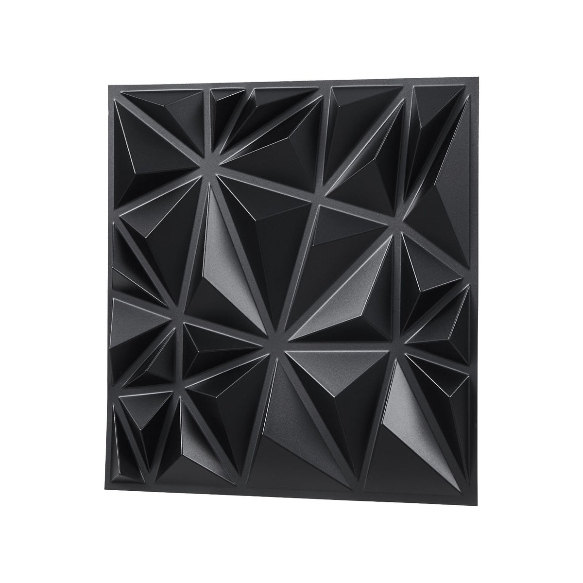 3D Wall Panels, 33-Pack 30 x 30 cm PVC Modern Art Minimalist Diamond Tiles, 2.97 m² Coverage Accent Wall Panel, Interior Home Decor for Ceiling, Bedroom, Living Room, Gaming Room, Matte Black