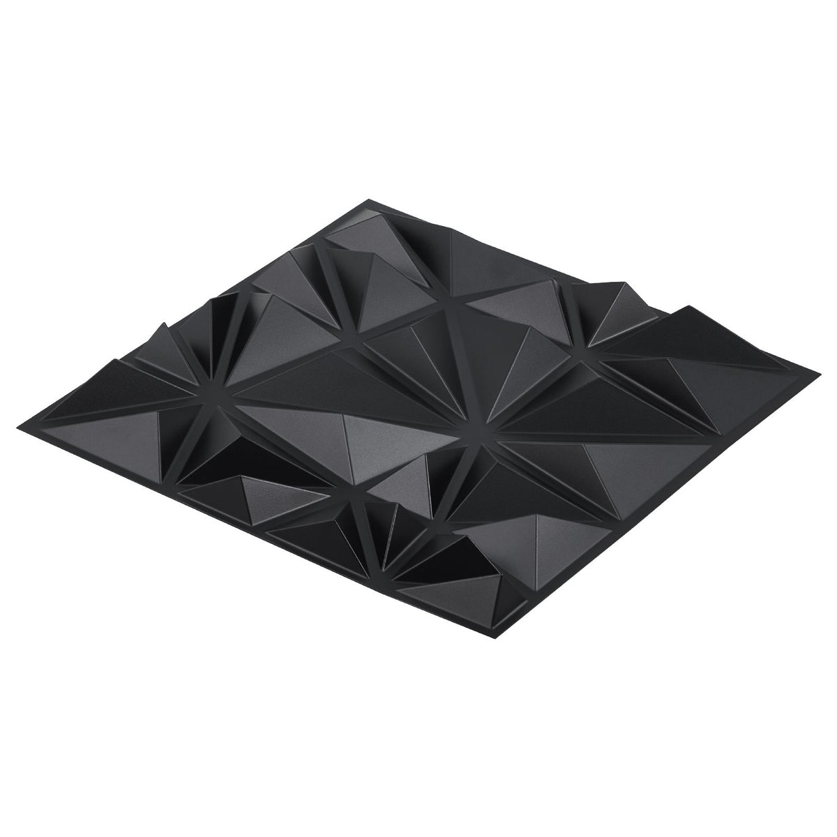 3D Wall Panels, 33-Pack 30 x 30 cm PVC Modern Art Minimalist Diamond Tiles, 2.97 m² Coverage Accent Wall Panel, Interior Home Decor for Ceiling, Bedroom, Living Room, Gaming Room, Matte Black