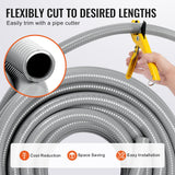 Air Compressors Accessories: VEVOR 12.7 mm Flexible Electrical Conduit, 30.5 m, PVC Liquid-Tight Conduit Non-Metallic with 5 Straight and 5 90-Degree Conduit Connector Fittings, for Air Conditioning Motor Controller Pump, IP65