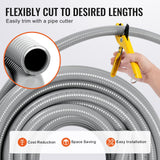 Air Compressors Accessories: VEVOR 25.4 mm Flexible Electrical Conduit, 30.5 m, PVC Liquid-Tight Conduit Non-Metallic with 5 Straight and 5 90-Degree Conduit Connector Fittings, for Air Conditioning Motor Controller Pump, IP65