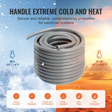 Air Compressors Accessories: VEVOR 25.4 mm Flexible Electrical Conduit, 30.5 m, PVC Liquid-Tight Conduit Non-Metallic with 5 Straight and 5 90-Degree Conduit Connector Fittings, for Air Conditioning Motor Controller Pump, IP65