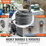Air Compressors Accessories: VEVOR 25.4 mm Flexible Electrical Conduit, 30.5 m, PVC Liquid-Tight Conduit Non-Metallic with 5 Straight and 5 90-Degree Conduit Connector Fittings, for Air Conditioning Motor Controller Pump, IP65