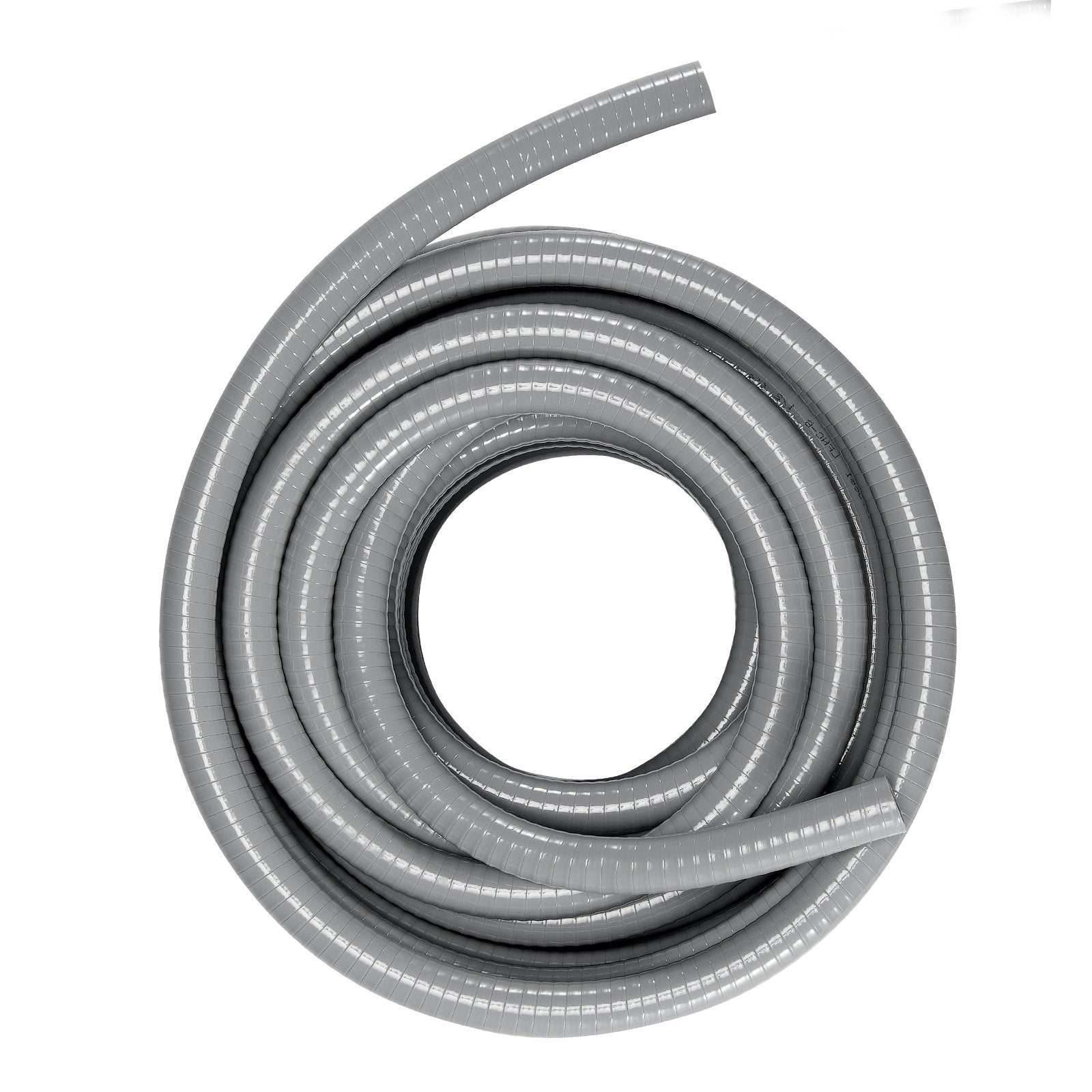 25.4 mm Flexible Electrical Conduit, 30.5 m, PVC Liquid-Tight Conduit Non-Metallic with 5 Straight and 5 90-Degree Conduit Connector Fittings, for Air Conditioning Motor Controller Pump, IP65