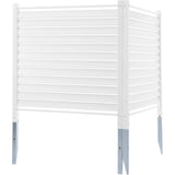 Sheds: VEVOR 48" W x 48" H Vinyl Privacy Fence Panels, Air Conditioner Fence, Outdoor Privacy Screens for Trash Can, Pool Equipment Enclosure, Privacy Screen Kit Louvered Panels (2 Panels)