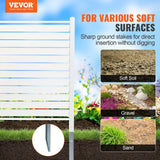 Sheds: VEVOR 48" W x 48" H Vinyl Privacy Fence Panels, Air Conditioner Fence, Outdoor Privacy Screens for Trash Can, Pool Equipment Enclosure, Privacy Screen Kit Louvered Panels (2 Panels)