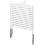 Sheds: VEVOR 48" W x 48" H Vinyl Privacy Fence Panels, Air Conditioner Fence, Outdoor Privacy Screens for Trash Can, Pool Equipment Enclosure, Privacy Screen Kit Louvered Panels (2 Panels)