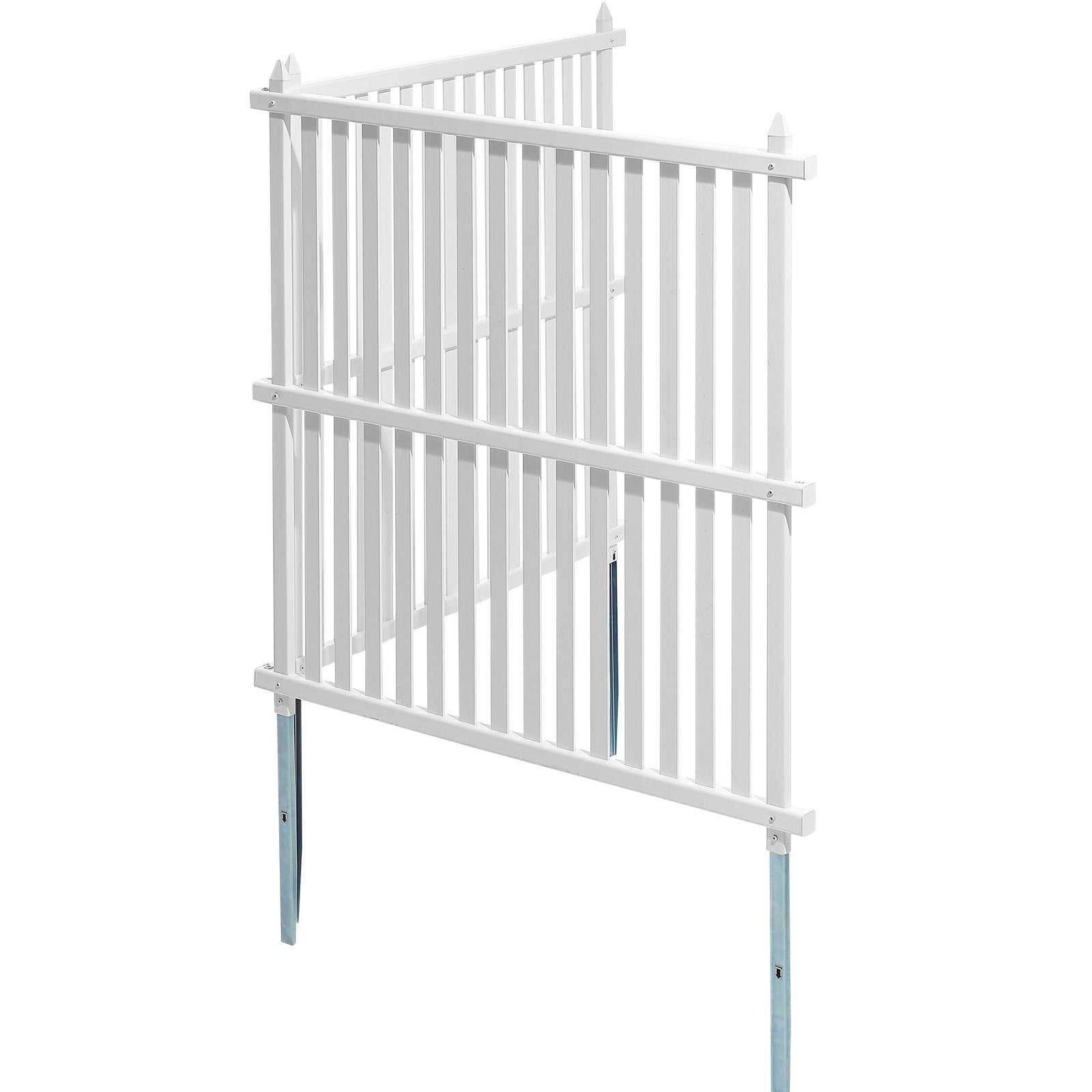 1.22m W x 1.22m H Vinyl Privacy Fence Panels, Air Conditioner Fence, Outdoor Privacy Screens for Trash Can, Pool Equipment Enclosure, Privacy Screen Kit Strip Panels (2 Panels)