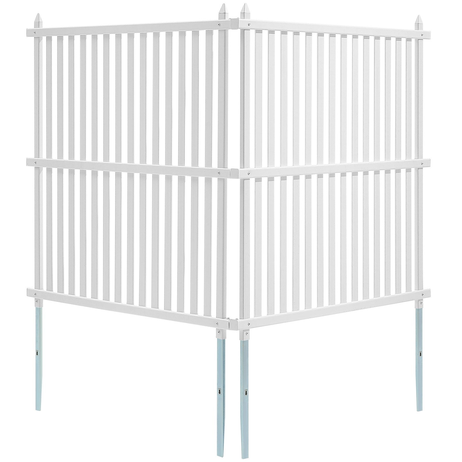 1.22m W x 1.22m H Vinyl Privacy Fence Panels, Air Conditioner Fence, Outdoor Privacy Screens for Trash Can, Pool Equipment Enclosure, Privacy Screen Kit Strip Panels (2 Panels)