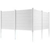 Sheds: VEVOR Outdoor Privacy Screens, 50" W x 50" H Air Conditioner Fence, Pool Equipment Enclosure, Horizontal Vinyl Privacy Fence, Perfect to Enclose Trash Can and A/C Units (4-Panel)
