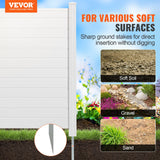 Sheds: VEVOR Outdoor Privacy Screens, 50" W x 50" H Air Conditioner Fence, Pool Equipment Enclosure, Horizontal Vinyl Privacy Fence, Perfect to Enclose Trash Can and A/C Units (4-Panel)