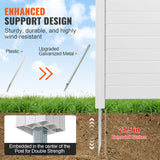 Sheds: VEVOR Outdoor Privacy Screens, 50" W x 50" H Air Conditioner Fence, Pool Equipment Enclosure, Horizontal Vinyl Privacy Fence, Perfect to Enclose Trash Can and A/C Units (4-Panel)