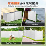 Sheds: VEVOR Outdoor Privacy Screens, 50" W x 50" H Air Conditioner Fence, Pool Equipment Enclosure, Horizontal Vinyl Privacy Fence, Perfect to Enclose Trash Can and A/C Units (4-Panel)