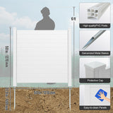 Sheds: VEVOR Outdoor Privacy Screens, 50" W x 50" H Air Conditioner Fence, Pool Equipment Enclosure, Horizontal Vinyl Privacy Fence, Perfect to Enclose Trash Can and A/C Units (4-Panel)