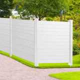 Sheds: VEVOR Outdoor Privacy Screens, 50" W x 50" H Air Conditioner Fence, Pool Equipment Enclosure, Horizontal Vinyl Privacy Fence, Perfect to Enclose Trash Can and A/C Units (4-Panel)