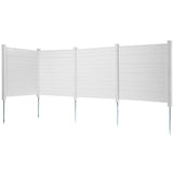 Sheds: VEVOR Outdoor Privacy Screens, 50" W x 50" H Air Conditioner Fence, Pool Equipment Enclosure, Horizontal Vinyl Privacy Fence, Perfect to Enclose Trash Can and A/C Units (4-Panel)