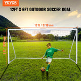 Soccer & Soccer Accessories: VEVOR Portable Soccer Goal, 3.7x1.8M Soccer Net, Adults Kids Backyard Soccer Net, Large Practice Soccer Net, Youth Training Soccer Goal Set, All-Weather Outdoor Soccer Goals with Carry Bag, 1 Pack