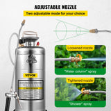 Salt & Pepper Shakers: VEVOR 3.5Gal Stainless Steel Sprayer,l Set with 20" Wand& Handle& 3FT Reinforced Hose, Hand Pump Sprayer with Pressure Gauge&Safety Valve, Adjustable Nozzle Suitable for Gardening& Sanitizing