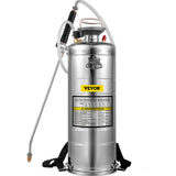 Salt & Pepper Shakers: VEVOR 3.5Gal Stainless Steel Sprayer,l Set with 20" Wand& Handle& 3FT Reinforced Hose, Hand Pump Sprayer with Pressure Gauge&Safety Valve, Adjustable Nozzle Suitable for Gardening& Sanitizing