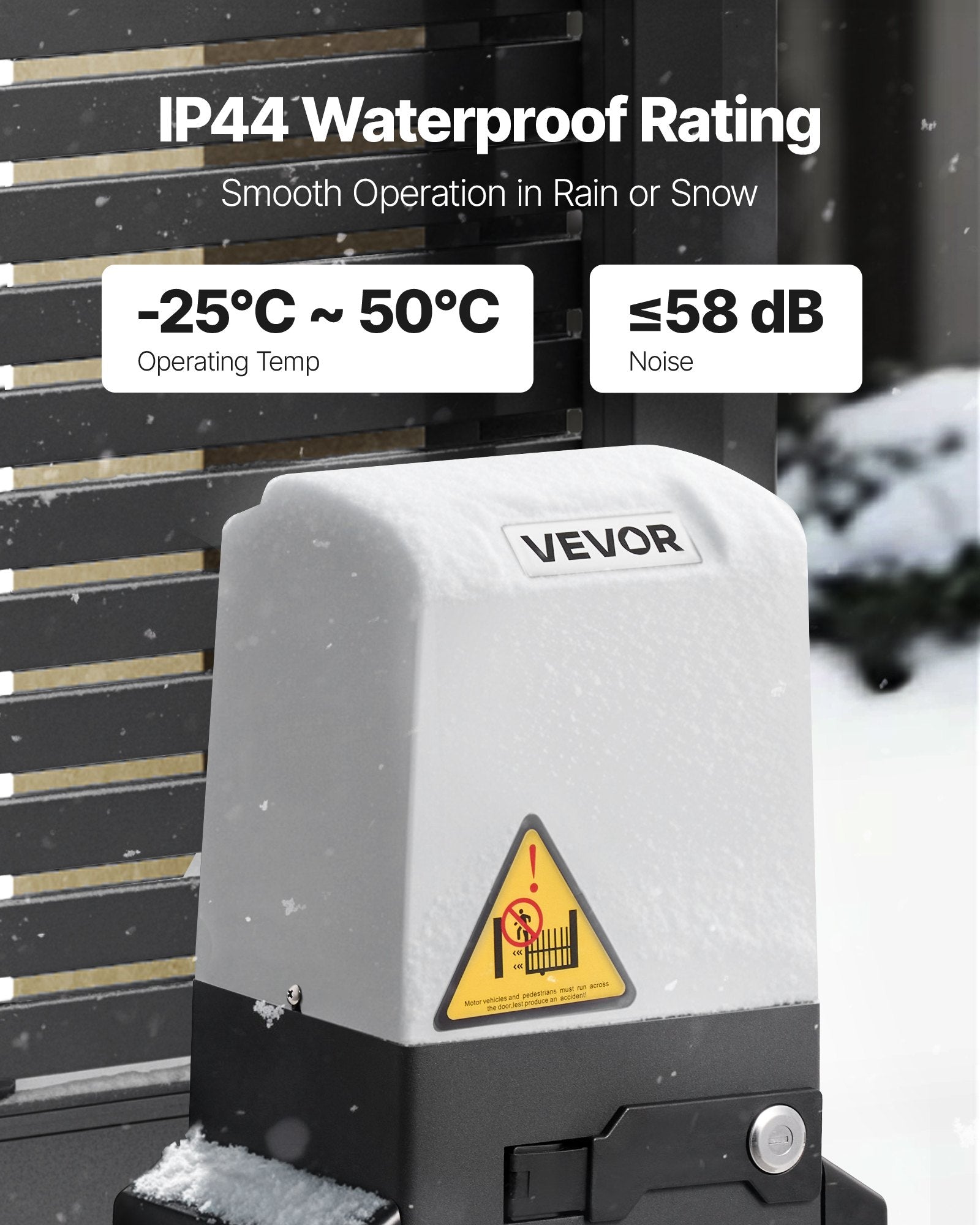 Fence & Gate Accessories: VEVOR 280W Electric Sliding Gate Opener 816kg Chain Drive Infrared Sensor