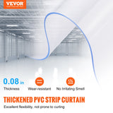 Curtains & Drapes: VEVOR Strip Curtain PVC Door Curtain 244 x 244 cm Cooler Freezer Clear Plastic