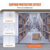 Curtains & Drapes: VEVOR Strip Curtain PVC Door Curtain 244 x 244 cm Cooler Freezer Clear Plastic