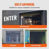 Curtains & Drapes: VEVOR Strip Curtain PVC Door Curtain 244 x 244 cm Cooler Freezer Clear Plastic