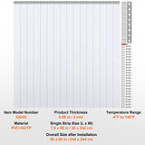 Curtains & Drapes: VEVOR Strip Curtain PVC Door Curtain 244 x 244 cm Cooler Freezer Clear Plastic