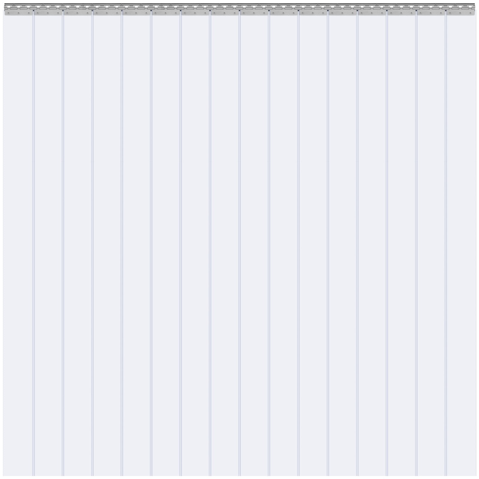 Curtains & Drapes: VEVOR Strip Curtain PVC Door Curtain 244 x 244 cm Cooler Freezer Clear Plastic