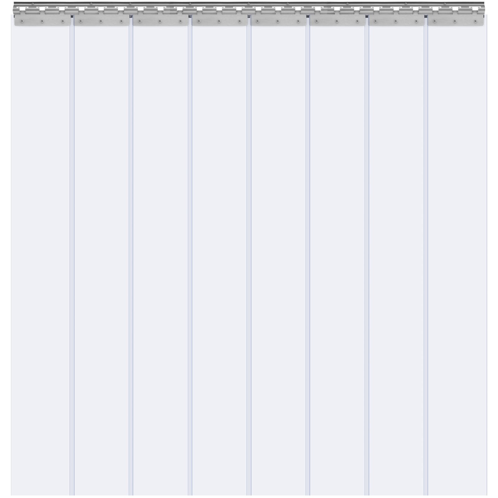 Curtains & Drapes: VEVOR Strip Curtain, 213.4 cm Height x 122 cm Width, 2 mm Thickness, 8PCS Clear PVC Strip Door Curtain, Freezer Curtain, Plastic Door Strips for Walk in Freezers, Cooler, Warehouse, with 50% Overlap