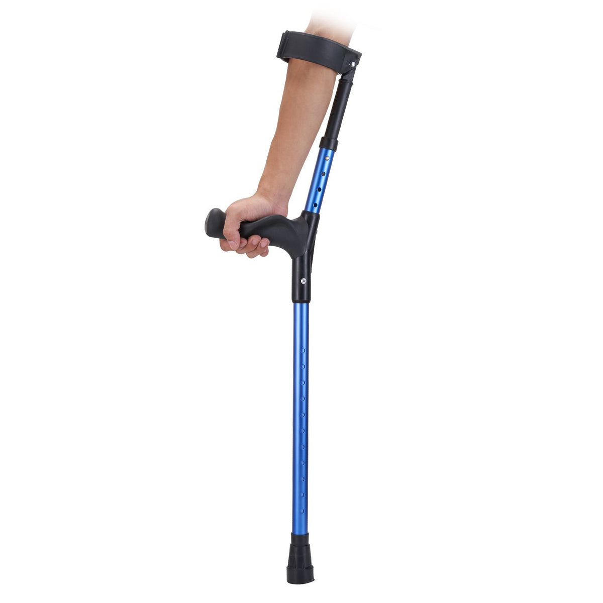 Forearm Crutches for Adults, 11-Level Height Adjustable Walking Crutches with 4-Level Upper Cuff, Lightweight Aluminum Medical Support Crutches for Leg Injury Surgery Disabled, 1 Pair (350LBS)