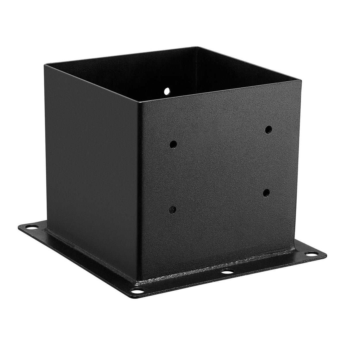 4x4 Post Base 4 Pcs, Inner Size 3.6x3.6 inch / 92x92 mm Post Brackets, Heavy Duty Carbon Steel Decking Posts, Wood Posts Brackets for Pavilion Deck Railing Support Deck Base Plate, Black