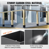 Canopies & Gazebos: VEVOR 101.6x101.6mm Post Base 4 Pcs, Inner Size 91x91 Post Base Brackets, Heavy Duty Powder-Coated Post Anchor Matte Black Wood Post Brackets for Pavilion Deck Railing Support Deck Base Plate