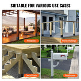 Canopies & Gazebos: VEVOR 101.6x101.6mm Post Base 4 Pcs, Inner Size 91x91 Post Base Brackets, Heavy Duty Powder-Coated Post Anchor Matte Black Wood Post Brackets for Pavilion Deck Railing Support Deck Base Plate
