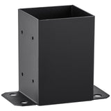Canopies & Gazebos: VEVOR 101.6x101.6mm Post Base 4 Pcs, Inner Size 91x91 Post Base Brackets, Heavy Duty Powder-Coated Post Anchor Matte Black Wood Post Brackets for Pavilion Deck Railing Support Deck Base Plate