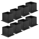 Sheds: VEVOR 8 Pcs 4x4 Post Base Bracket Wood Fence Post Anchor Inner Size 3.6x3.6 in