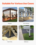 Sheds: VEVOR 8 Pcs 4x4 Post Base Bracket Wood Fence Post Anchor Inner Size 3.6x3.6 in