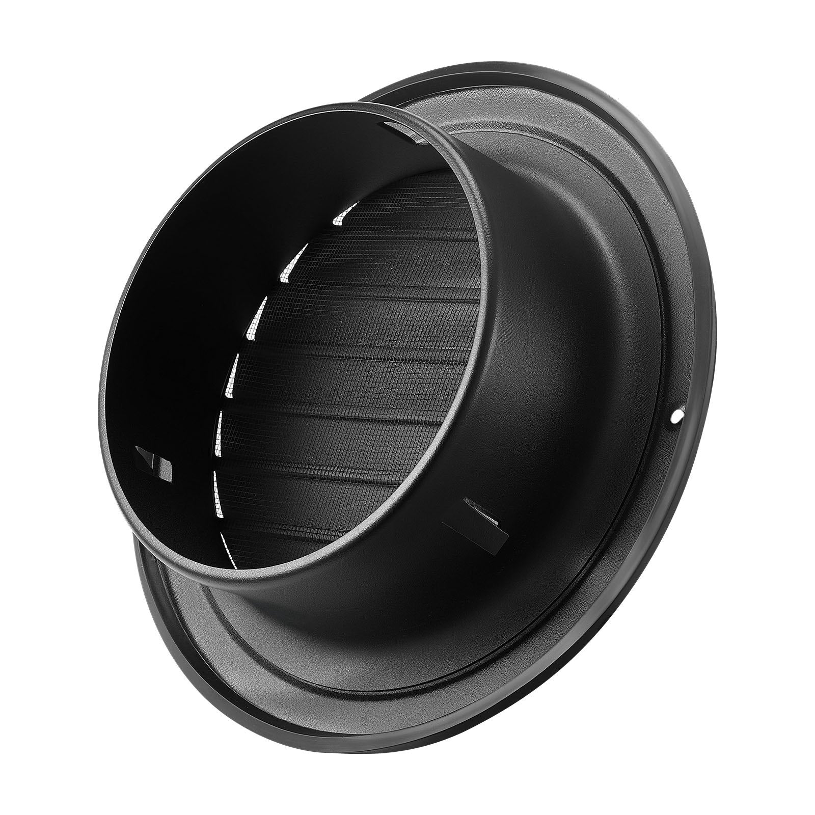 Automotive Repair & Speciality Tools: VEVOR 145 mm Wall Vent Cover, Louvered Round AC Vent Gable Cover, Premium Stainless Steel & with Built-in a Protection Screen, for House,Bathroom,Garage,Kitchen,Basement (2 Pack, Black)
