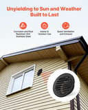 Automotive Repair & Speciality Tools: VEVOR 145 mm Wall Vent Cover, Louvered Round AC Vent Gable Cover, Premium Stainless Steel & with Built-in a Protection Screen, for House,Bathroom,Garage,Kitchen,Basement (2 Pack, Black)