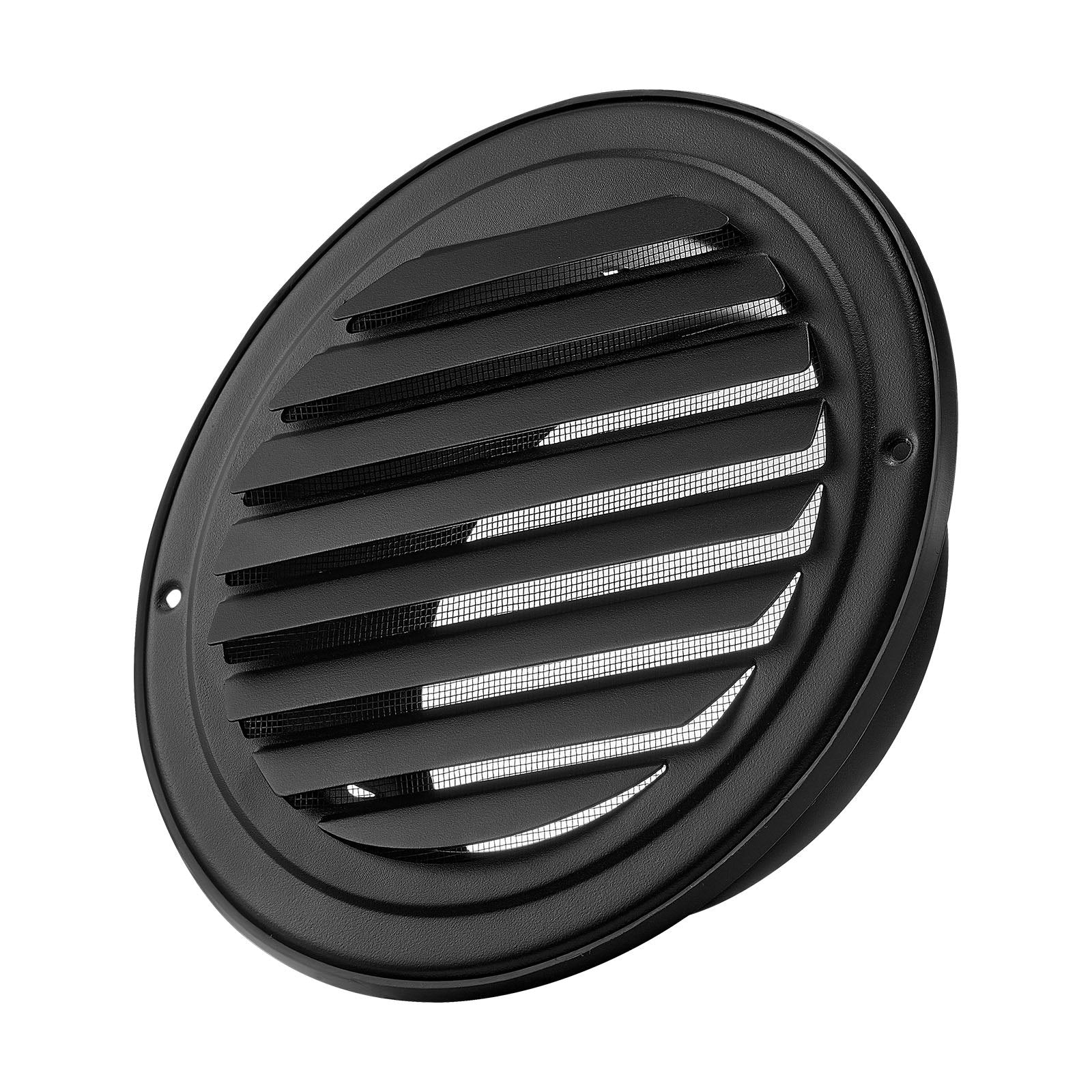 Automotive Repair & Speciality Tools: VEVOR 145 mm Wall Vent Cover, Louvered Round AC Vent Gable Cover, Premium Stainless Steel & with Built-in a Protection Screen, for House,Bathroom,Garage,Kitchen,Basement (2 Pack, Black)