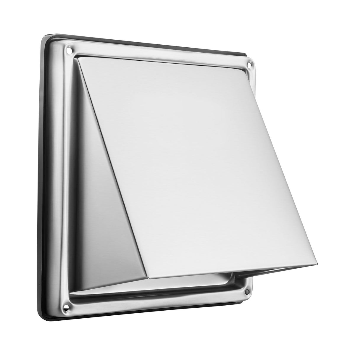 97mm External Extractor Wall Vent Cover, Square AC Vent Gable Cover, Premium Stainless Steel & with Built-in a Protection Screen, for House,Bathroom,Garage,Kitchen,Basement (1 Pack, Silver)