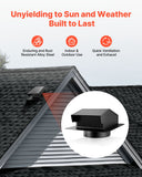 Automotive Repair & Speciality Tools: VEVOR 149 mm Hooded Wall Vent Cover SPCC Steel Roof Exhaust 1 Pack Black
