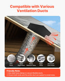 Automotive Repair & Speciality Tools: VEVOR 149 mm Hooded Wall Vent Cover SPCC Steel Roof Exhaust 1 Pack Black