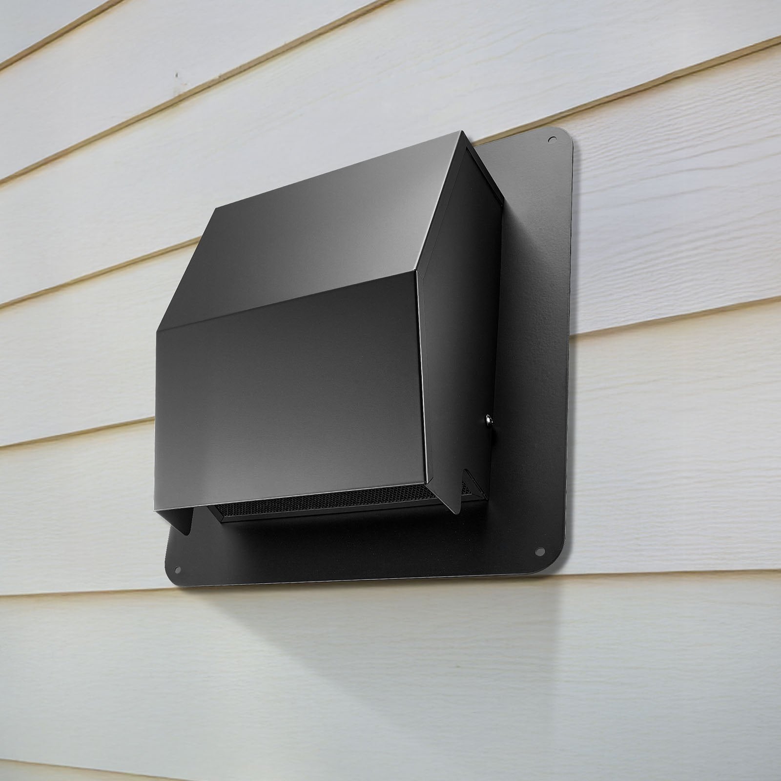 Automotive Repair & Speciality Tools: VEVOR 149 mm Hooded Wall Vent Cover SPCC Steel Roof Exhaust 1 Pack Black