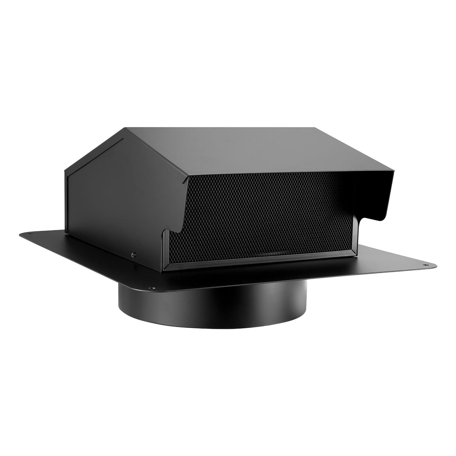 Automotive Repair & Speciality Tools: VEVOR 149 mm Hooded Wall Vent Cover SPCC Steel Roof Exhaust 1 Pack Black