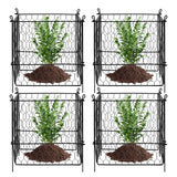 Small Animal Habitats & Cages: VEVOR 4 Pack Plant Protector from Animals, 13.4'' x 13.4'' Chicken Wire Plant Protector, Plant Cages for Outdoor Plants, Flowers & Vegetables, Keeps Bunny Chicken Squirrels Out, 16pcs Metal Mesh