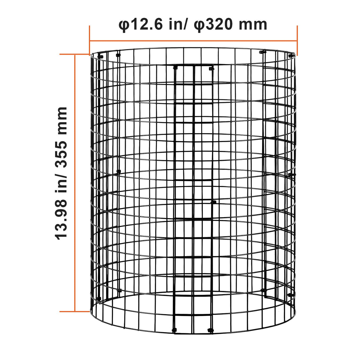 6 Pack Plant Protector from Animals, 320mm Dia. x 355mm H Chicken Wire Plant Protector, Plant Cages for Outdoor Plants, Flowers & Vegetables, Keeps Bunny Chicken Squirrels Out, 18pcs Metal Mesh