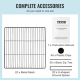 Pots, Planters & Accessories: VEVOR 5 Pack Plant Protector from Animals, 390 mm x 390 mm Chicken Wire Plant Protector, Plant Cages for Outdoor Plants, Flowers & Vegetables, Keeps Bunny Chicken Squirrels Out, 20pcs Metal Mesh