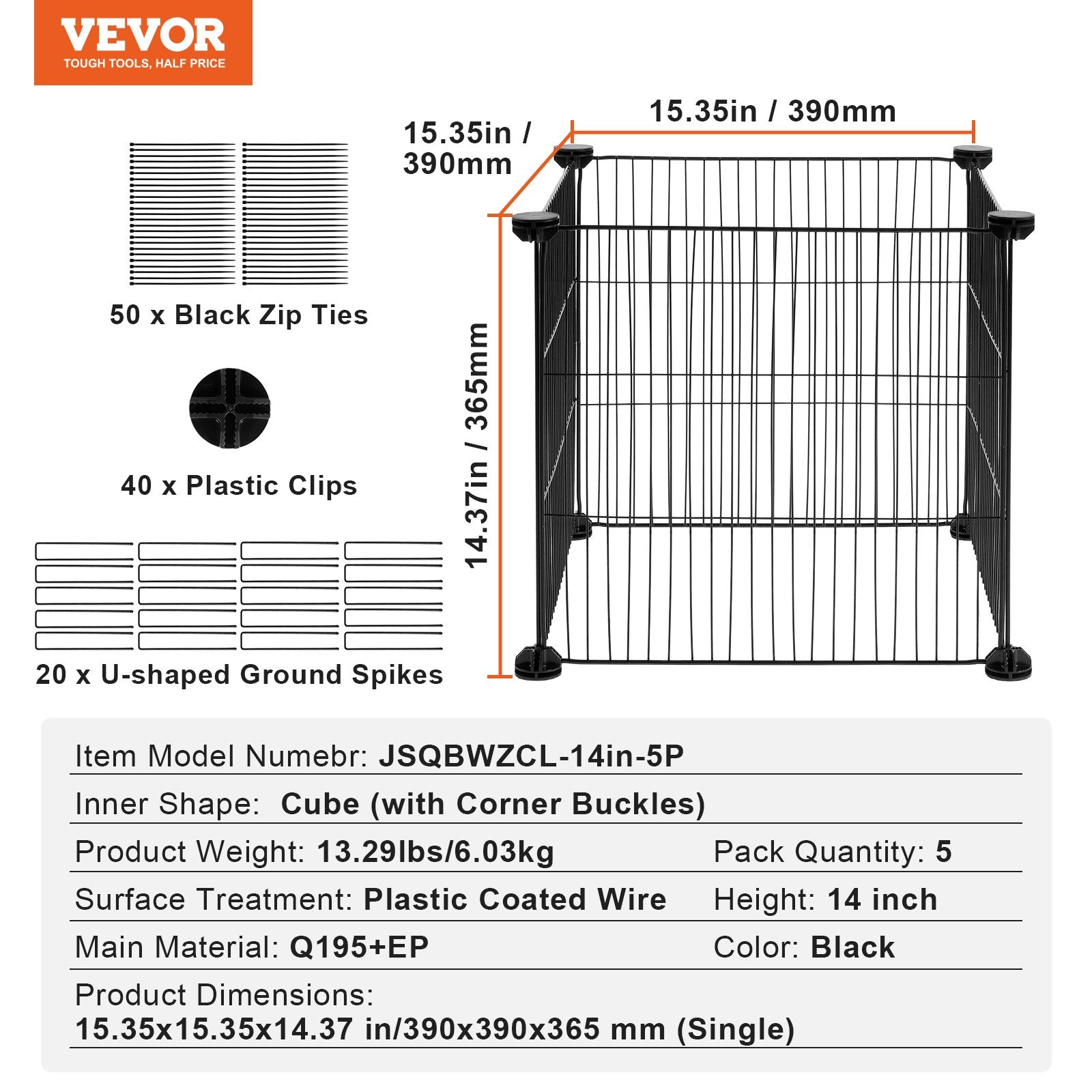 Pots, Planters & Accessories: VEVOR 5 Pack Plant Protector from Animals, 390 mm x 390 mm Chicken Wire Plant Protector, Plant Cages for Outdoor Plants, Flowers & Vegetables, Keeps Bunny Chicken Squirrels Out, 20pcs Metal Mesh