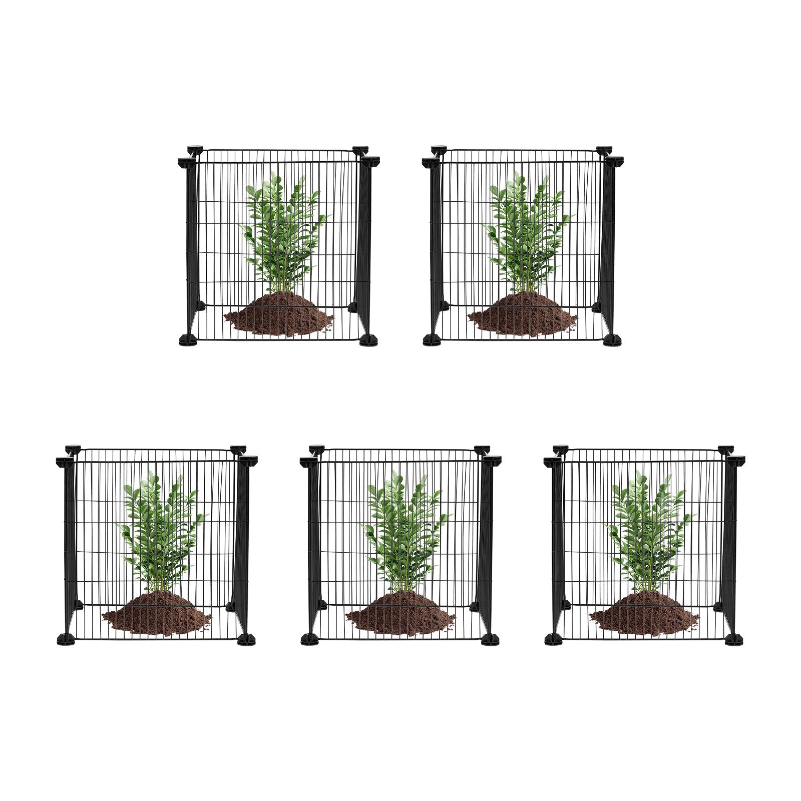Pots, Planters & Accessories: VEVOR 5 Pack Plant Protector from Animals, 390 mm x 390 mm Chicken Wire Plant Protector, Plant Cages for Outdoor Plants, Flowers & Vegetables, Keeps Bunny Chicken Squirrels Out, 20pcs Metal Mesh